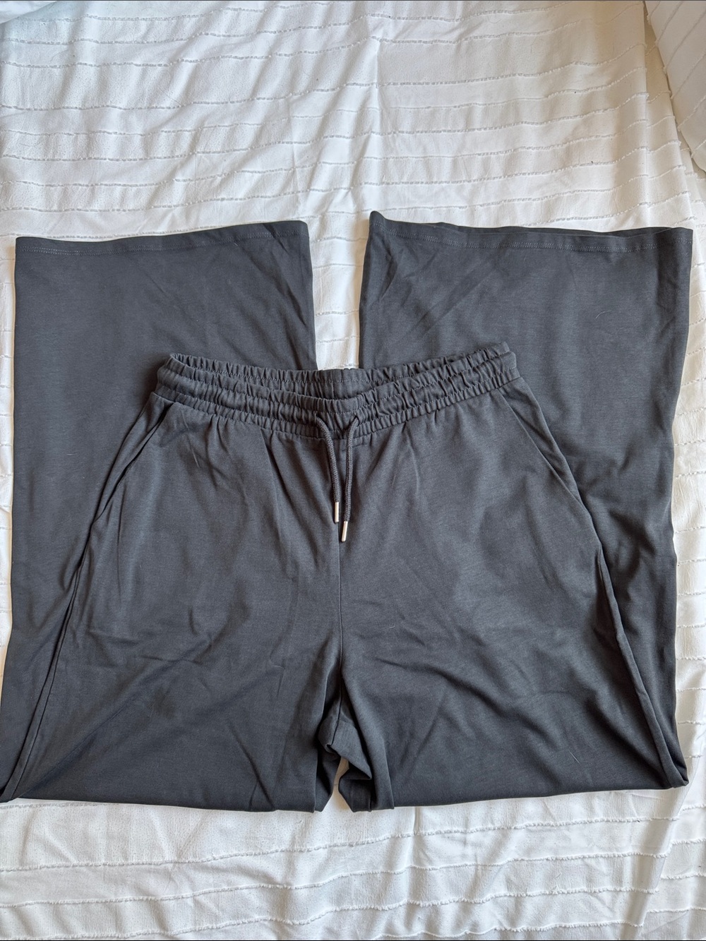 Zara Black Wide-Leg Drawstring Lounge Pants